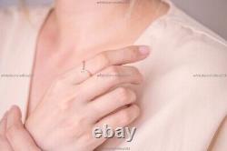 0.09 Ct Diamond V Style Art Deco Diamond Ring For Girls 14k Gold