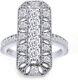 1 Ct Lab Created Moissanite Diamond Art Deco Style Wedding Ring 14k Solid Gold