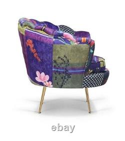 1 Seater Patchwork Scallop Sofa Chair