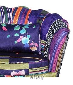 1 Seater Patchwork Scallop Sofa Chair
