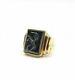 10k Men's Art Deco Style Ring Carved Onyx Roman Soldier Size 9 8.4 Gr Total