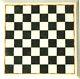 12 Black And White Marble Geometric Design Chess Table For Indoor Game Room Dec