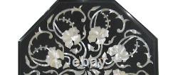 12 Inches Marble Office Side Table Top Mother of Pearl Inlay Work Coffee Table