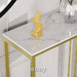 120CM Extra Long Marble Console Table Shelf Sofa Side Desk Bar Table Art Decor