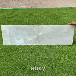 12x30 Rectangle Selenite Dining Table Healing Crystal Gemstone Handmade Arts