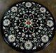 14 Inches Marble Coffee Table Top Beautiful Pattern Inlay Work End Table For Bar