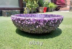 18 Amethyst Natural Stones Washbasin/ Amethyst Sink Handmade Work Home Decor