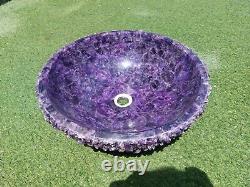 18 Amethyst Natural Stones Washbasin/ Amethyst Sink Handmade Work Home Decor