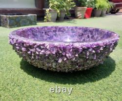 18 Amethyst Natural Stones Washbasin/ Amethyst Sink Handmade Work Home Decor