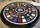 18 Inches Round Marble Coffee Table Top Geometric Pattern Inlaid Bed Side Table
