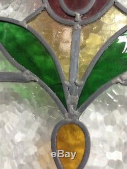 1930s Reclaimed Edwardian Art Deco Style Stained Glass Front Door Delivery