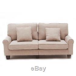 2 Seater Sofa Seat Saver Armchair for 3 People Fabric Sofa Bed with Washed Case