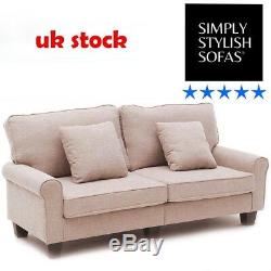 2 Seater Sofa Seat Saver Armchair for 3 People Fabric Sofa with Washed Case