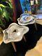 2 X Geode Resin Crystal Silver White Resin Painting Decor Coffee/side Table Set