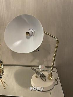 2 x milton cream desk lamps from Heals brand new, with labels on