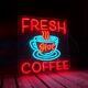 24 Fresh Coffee Neon Sign Light Large Cafe Open Windows Wall Led Decor Artwork