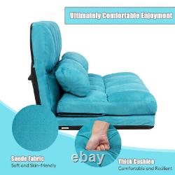 3 IN 1 Folding Lazy Sofa Bed Floor Sleeper Seat 6-Position Adjustable 2 Pillows