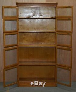 3 Stunning Very Rare 1900 Minty Oxford Library Stacking Bookcases Globe Wernicke