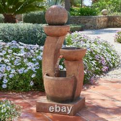 3 Tier Friendship Water fountain Feature Cascade Contemporary Stone Effect