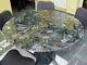 30x30 Inches Dinette Table Top Resin Art With Labradorite Stone Lawn Decor Table