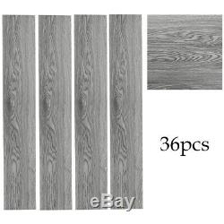 36pcs Room Floor Tiles Vinyl PVC Flooring Planks Self-adhesive Tile Light Grey
