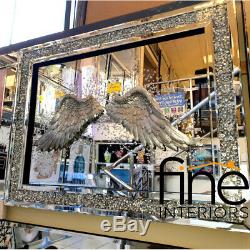 3D Angel Wings Crushed Crystal Picture Frame 95x75cm FREE DELIVERY AVAILABLE