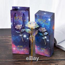 3D Shining Rose Ideal Present Ornament Birthday Valentine Mothers Day Gift Decor