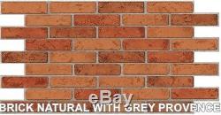3D Wall Panels Plastic Stone Brick Decorative Tiles Cladding PVC BRICK NATURAL