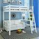 3ft Single Wood Loft Bunk Bed Solid Pine Kid Cabin Bed With Ladder High Sleeper Uk