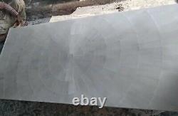 48x72 Inches Marble Dining Table Top Selenite Stone with Resin Art Hallway table