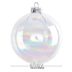 6/8/10cm Clear Glass Ball Empty Bauble Home Fillable Baubles Christmas Ornament