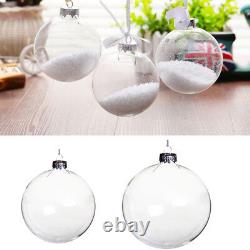 6/8/10cm Clear Glass Ball Empty Bauble Home Fillable Baubles Christmas Ornament