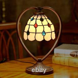 7 Tiffany Style Deck Table Lamp Bedside Night Light Colorful Glass