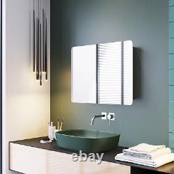 800mm Bathroom Mirror Cabinet Modern 2 Door Storage Wall Hung Cupboard