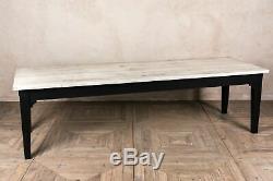 8ft Country Farmhouse Kitchen Table Reclaimed Pine Painted Base Burford