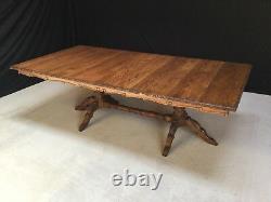 8ft English Oak Regency Style Dining Table Professionally French Polished