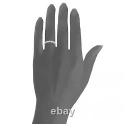9ct White Gold 0.10ct Diamond Art Deco Style Eternity Ring size O