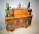 Antique Art Deco Walnut Cocktail Cabinet / Bureau Art Moderne C1925-39 Home Bar