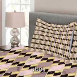 Abstract Bedspread Art Deco Style Rhombus
