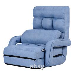 Adjustable Folding Lazy Sofa Lounger Floor Gaming Chair Couch Angle with Pillow