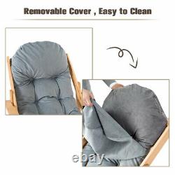Adjustable Folding Recliner Armchair Lounge Padded Lazy Sofa Chair With Footstool