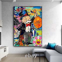 Alec Monopoly The World is Yours Money Bag Canvas Wall Art