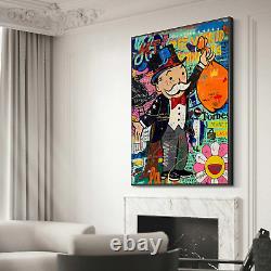 Alec Monopoly The World is Yours Money Bag Canvas Wall Art