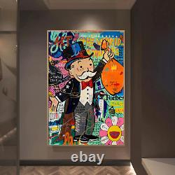 Alec Monopoly The World is Yours Money Bag Canvas Wall Art