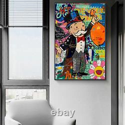 Alec Monopoly The World is Yours Money Bag Canvas Wall Art