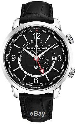 Alexander Journeyman Men's World-timer Swiss Made Watch Sapphire Crystal 40 MM