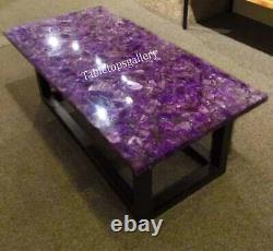 Amethyst Stone Dining Sofa Furniture Kitchen Table Top Living Room Decor Gifts