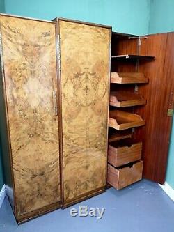 An Art Deco 4 Piece Bedroom Suite Wardrobe Dressing Table Delivery Available