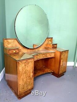 An Art Deco 4 Piece Bedroom Suite Wardrobe Dressing Table Delivery Available