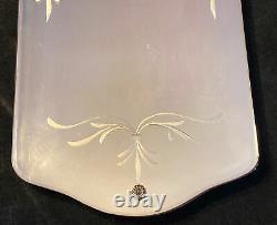 Antique Art Deco Beveled Mirror Frameless Etched Arched 24x12 Atlas Chicago